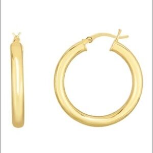 Sphera Milano 14K Gold Polished 25mm Hoop Earrings